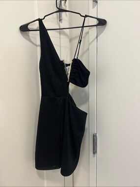strapless open back dress One Shoulder Satin Open Back Midi Evening & Prom Dress NXJE931 main image 0